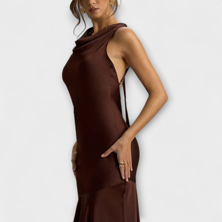 Lennon - Vestidos maxi elegantes de seda