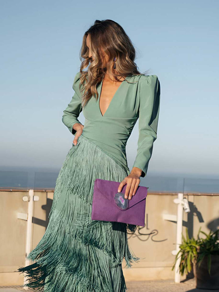 Salvia | Vestido con Borlas