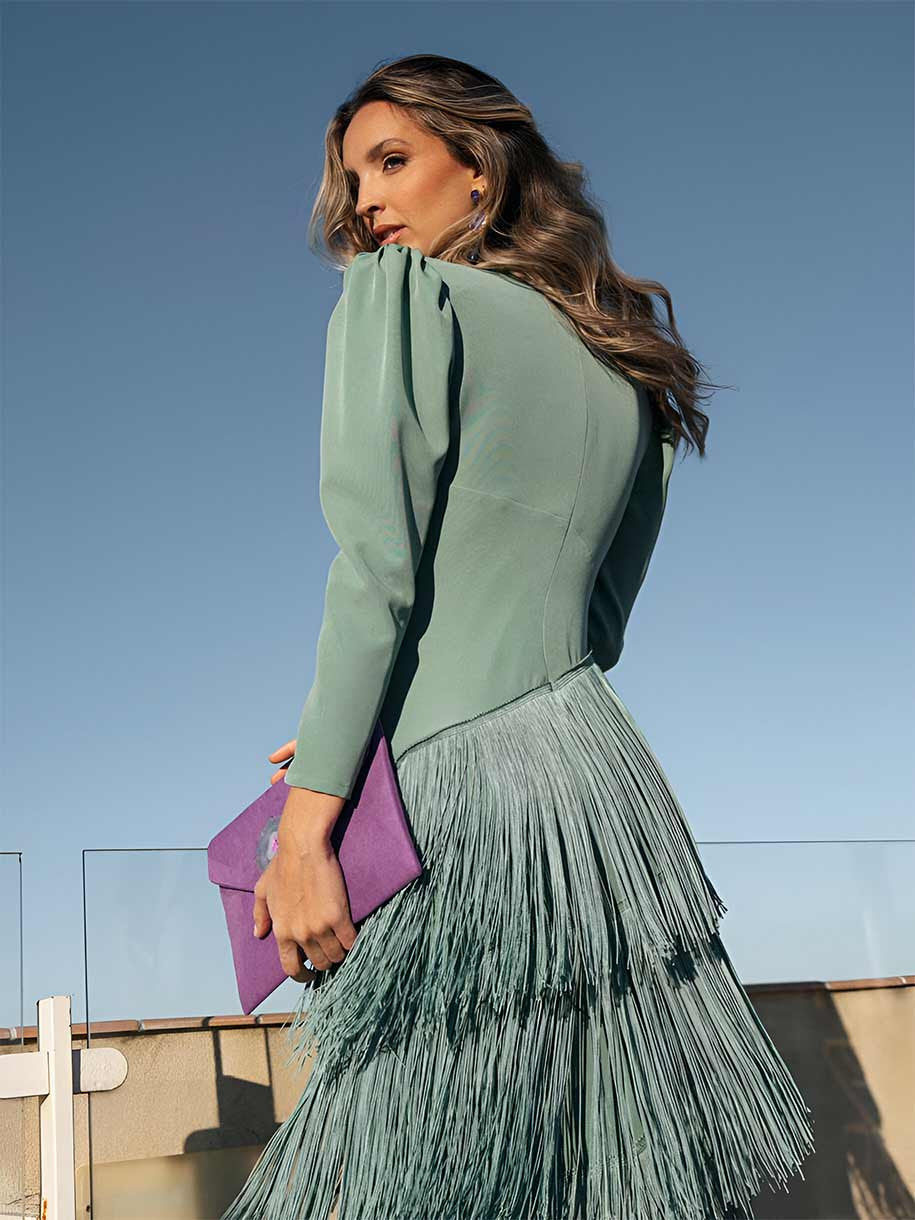 Salvia | Vestido con Borlas
