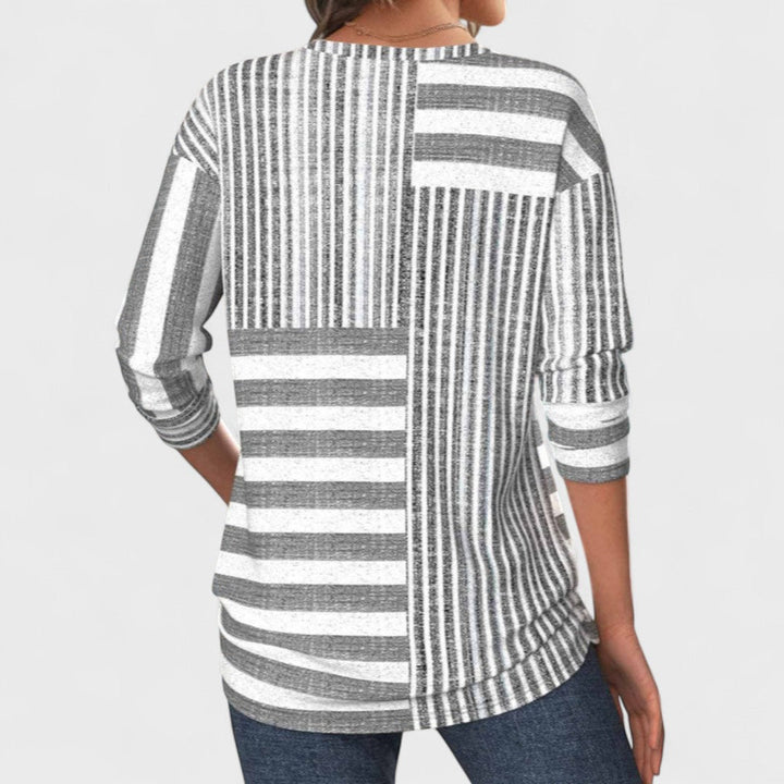 Olga - Blusa a rayas de material transpirable