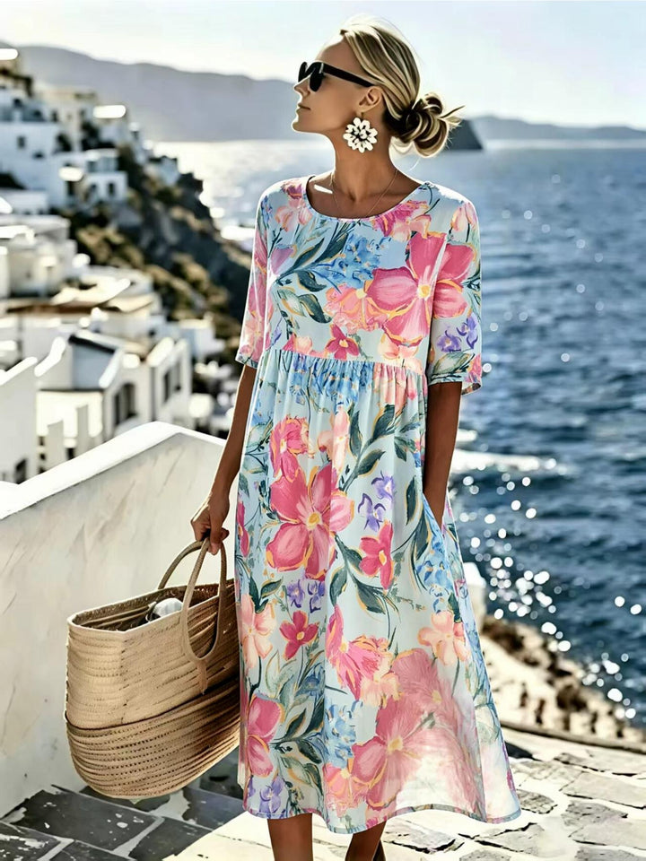 Evie™ - Elegante Vestido Midi Floral para el Verano