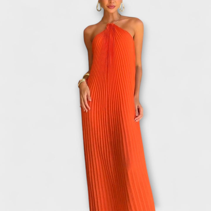Poppy - vestidos elegantes con escote plisado