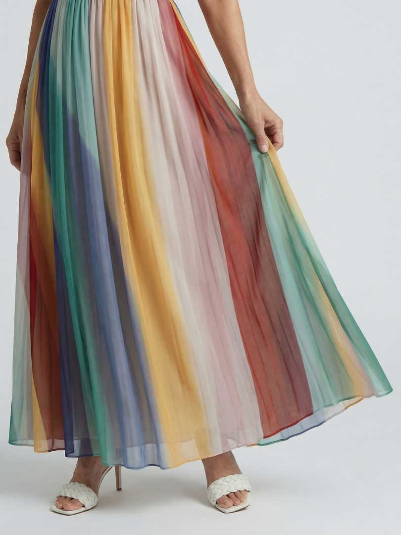 Carolina™ | Vestido maxi a rayas