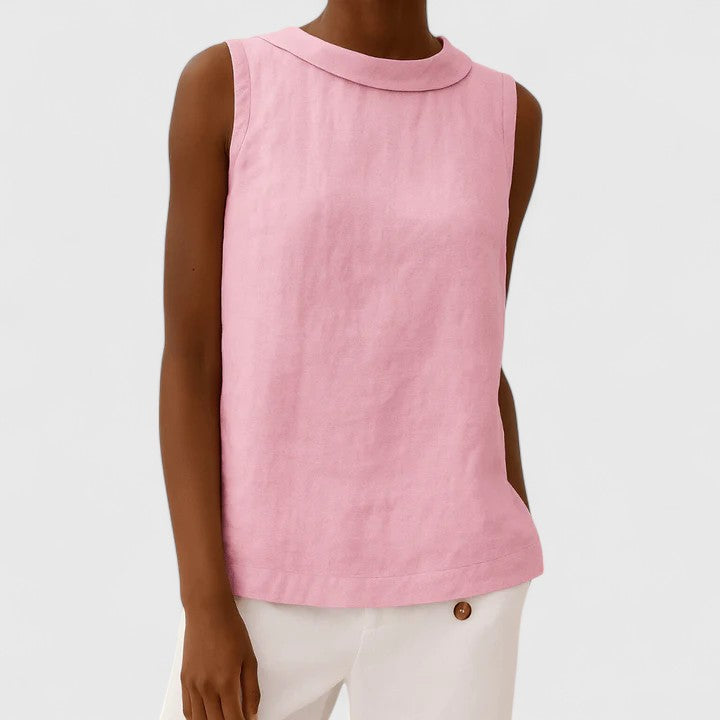 Natálie - Top elegante con cuello alto