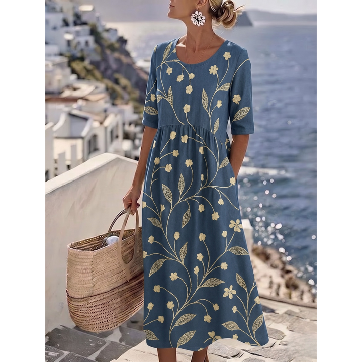 Sophia™ - Elegante Vestido Midi Floral para el Verano
