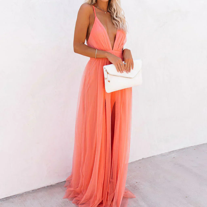 Vestido Largo Coral Liviano Willow