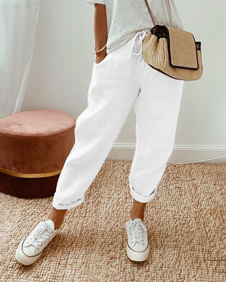 Helga | Pantalones de Lino Casual con Estilo