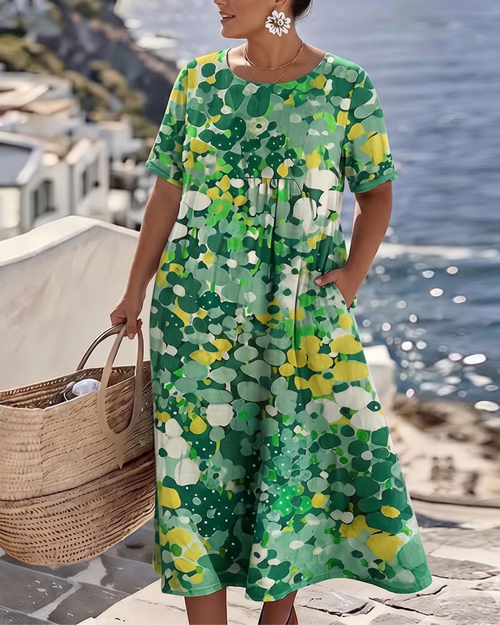 Elena™ - Elegante Vestido Midi Floral para el Verano