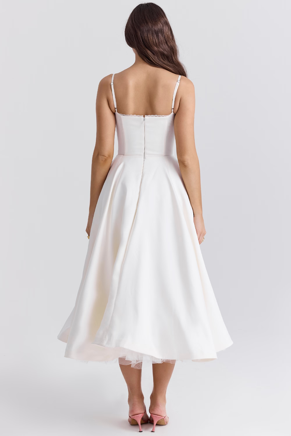 Luce - Midi Dress in Satin Tulle