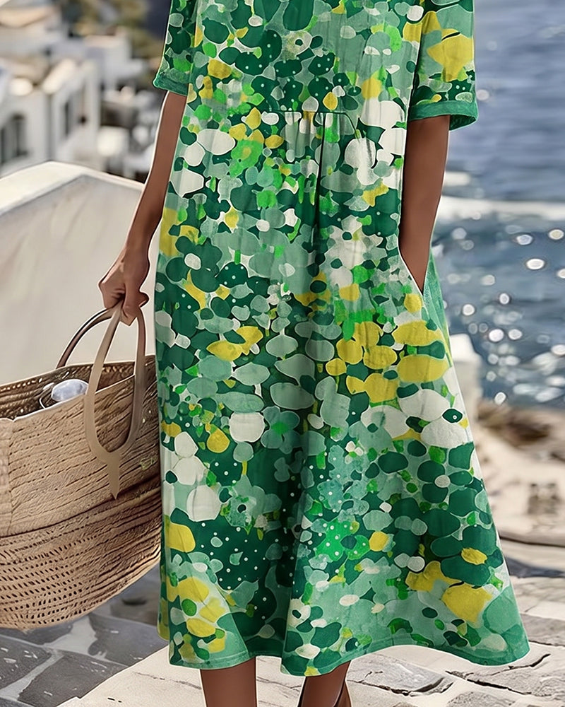Elena™ - Elegante Vestido Midi Floral para el Verano