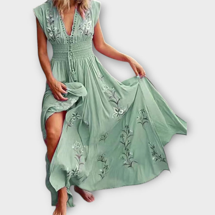 Felizia – vestido bohemio con bordado encantador
