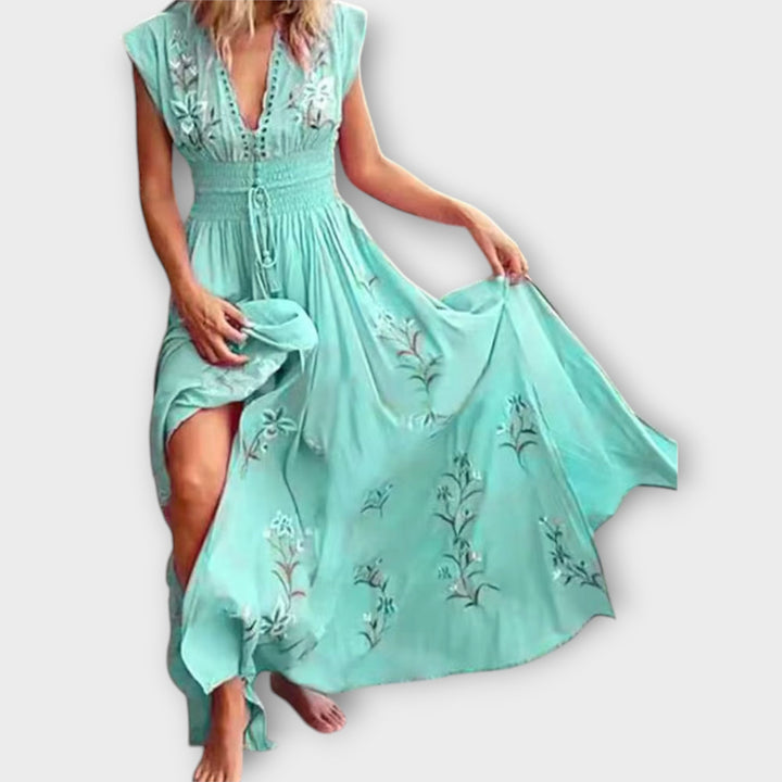 Felizia – vestido bohemio con bordado encantador