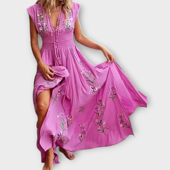 Felizia – vestido bohemio con bordado encantador