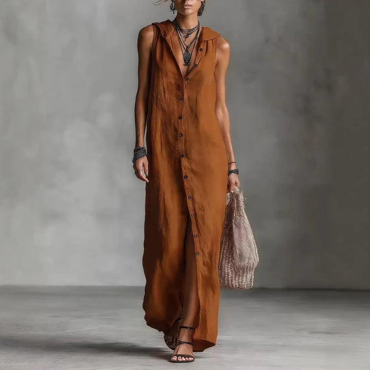 Kamila | Vestido Longo Regata Estilo Casual