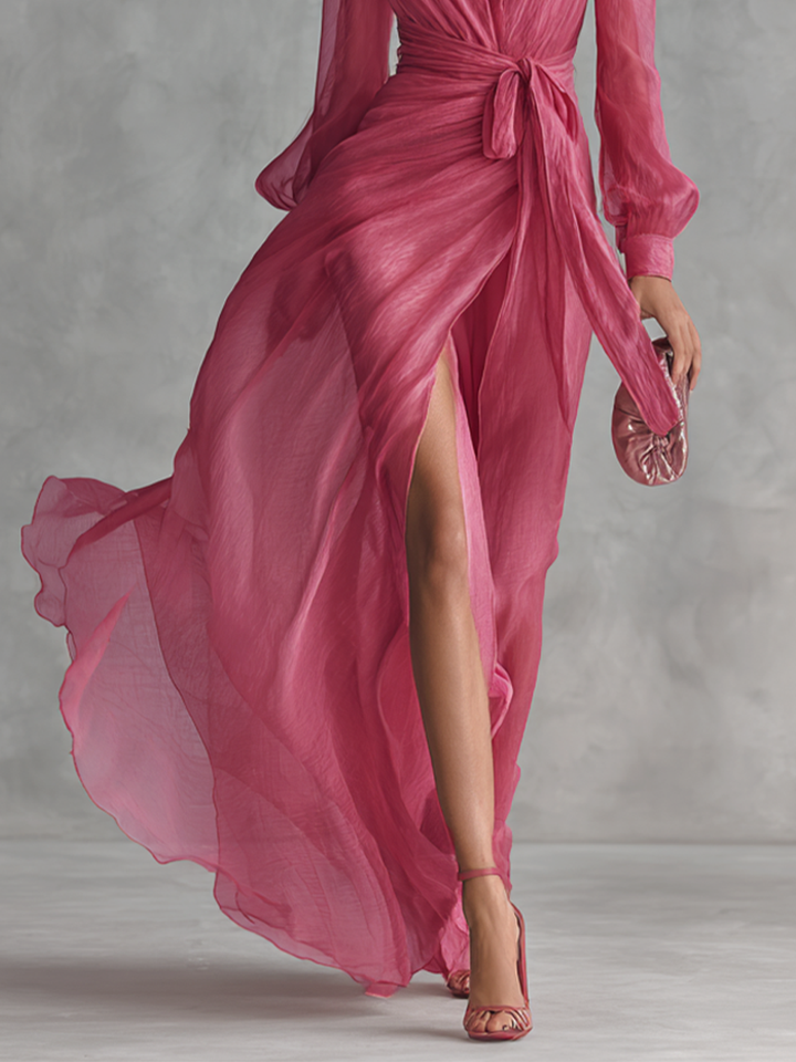Margarita - Elegante Vestido Largo de Chifón