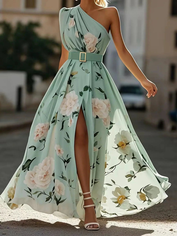 "Sella - Vestido Maxi de Chifón A-Line con Un Hombro Fruncido" puede reescribirse como:

"Sella - Vestido Maxi de Chifón A-Line con Un Solo Hombro y Detalle Fruncido