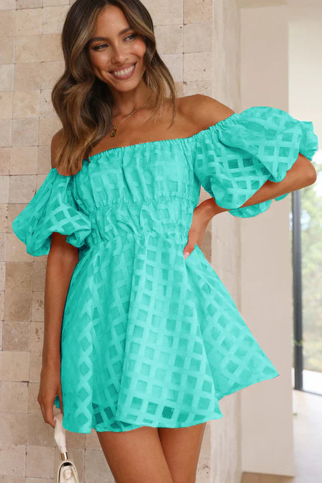 Evie - Minivestido con Mangas Abullonadas