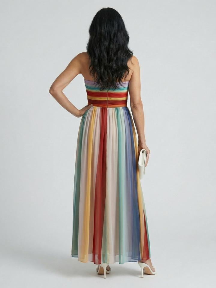 Carolina™ | Vestido maxi a rayas