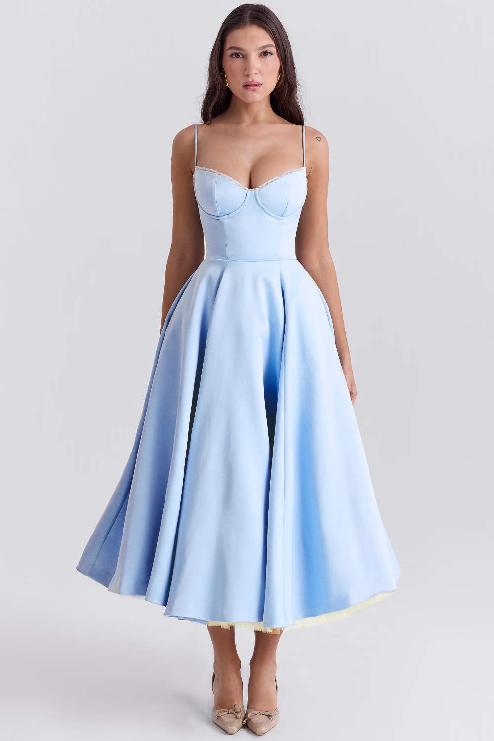 Luce - Midi Dress in Satin Tulle