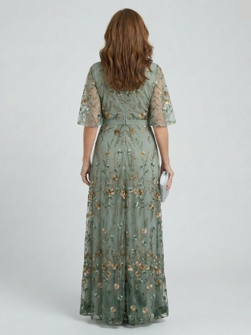 Valeria™ | Vestido maxi halter floral