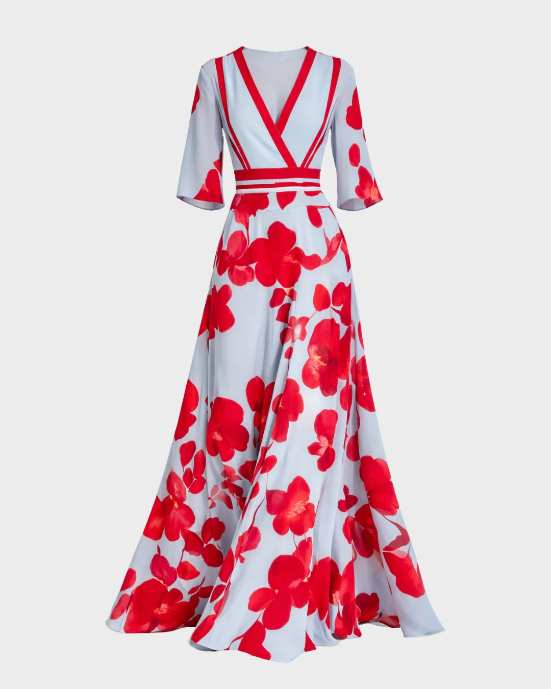 Pilar | Elegante Vestido Maxi con Escote en V Pronunciado