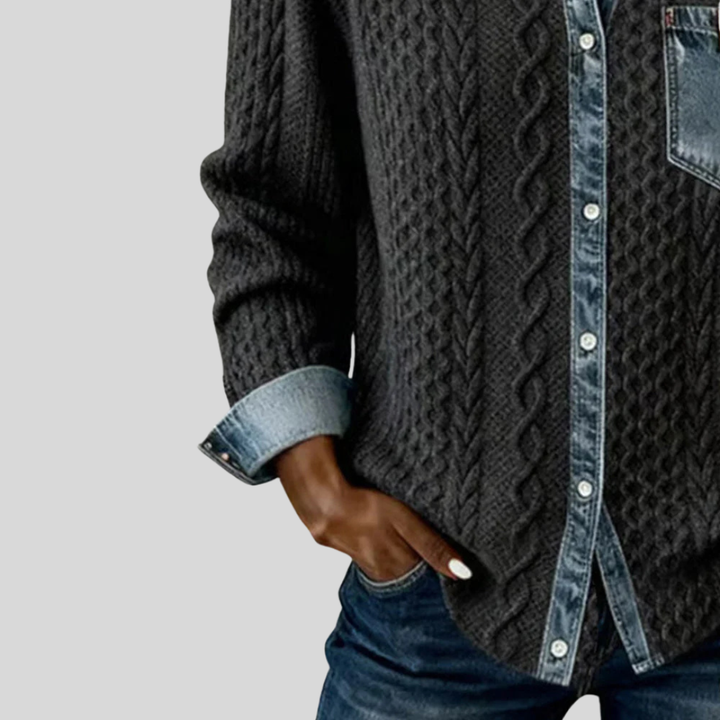 Simone™ | Camisa de denim con parches