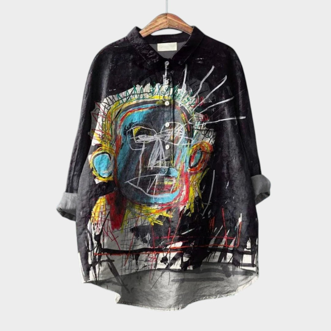 Lyra™ | Camisa de lino atemporal con estampado