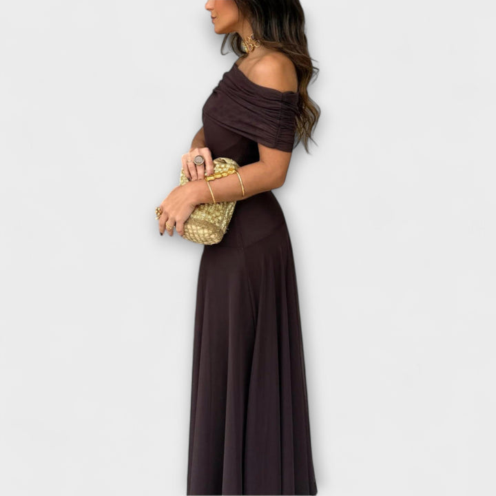 Louka - Toledo vestido maxi de un solo hombro