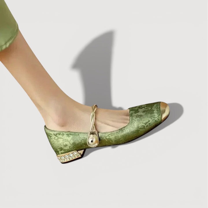 KRYSTAL – Zapatos de tacón bajo vintage