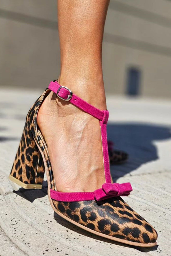 Helen™ - Tacones con estampado de leopardo