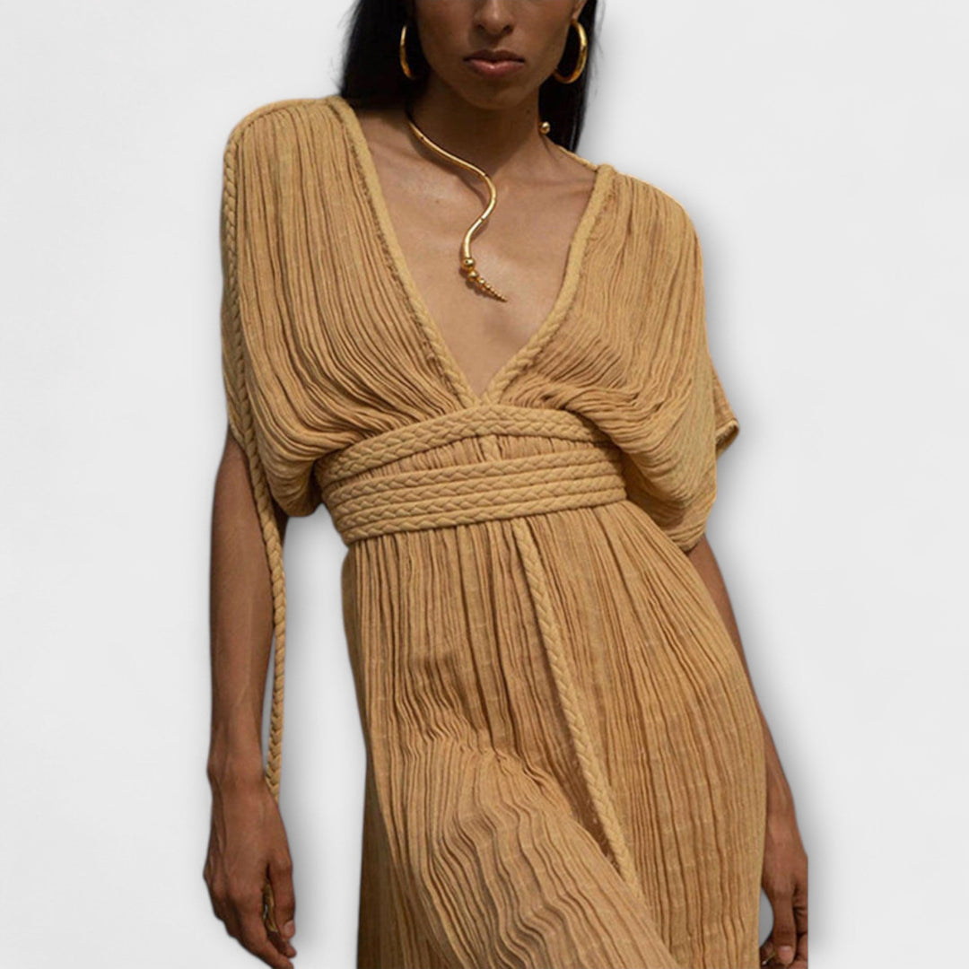 Vestido kimono maxi de estilo griego