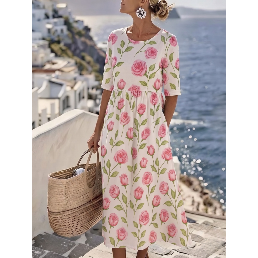Sophia™ - Elegante Vestido Midi Floral para el Verano
