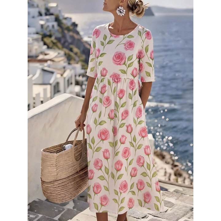 Sophia™ - Elegante Vestido Midi Floral para el Verano