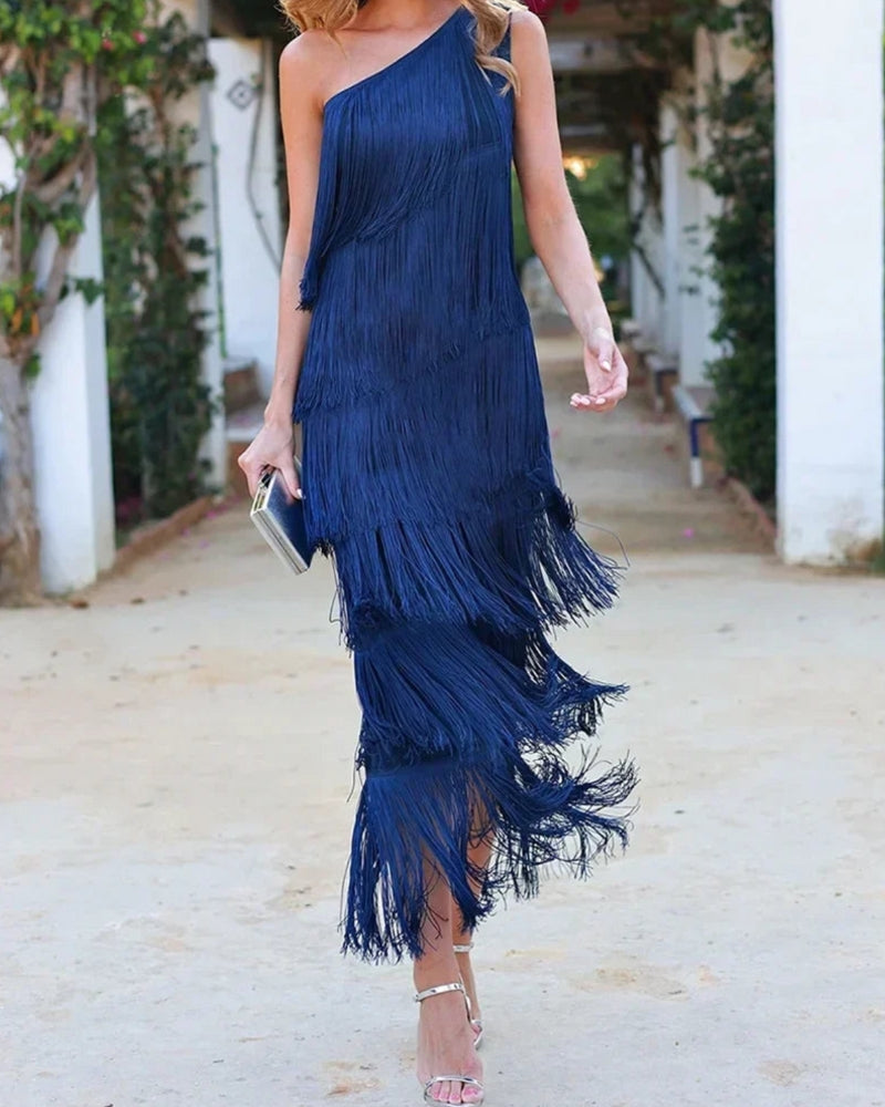 Lauren - Vestido Maxi con Borlas