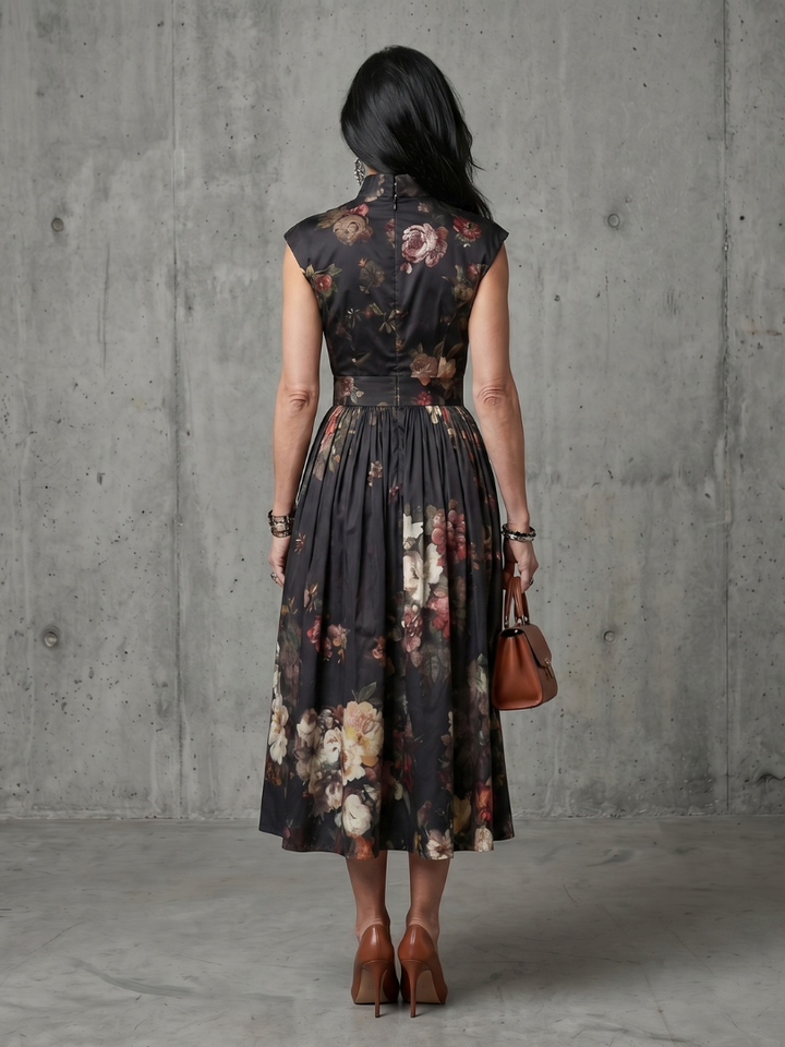 Pilar™ | Vestido midi plisado floral