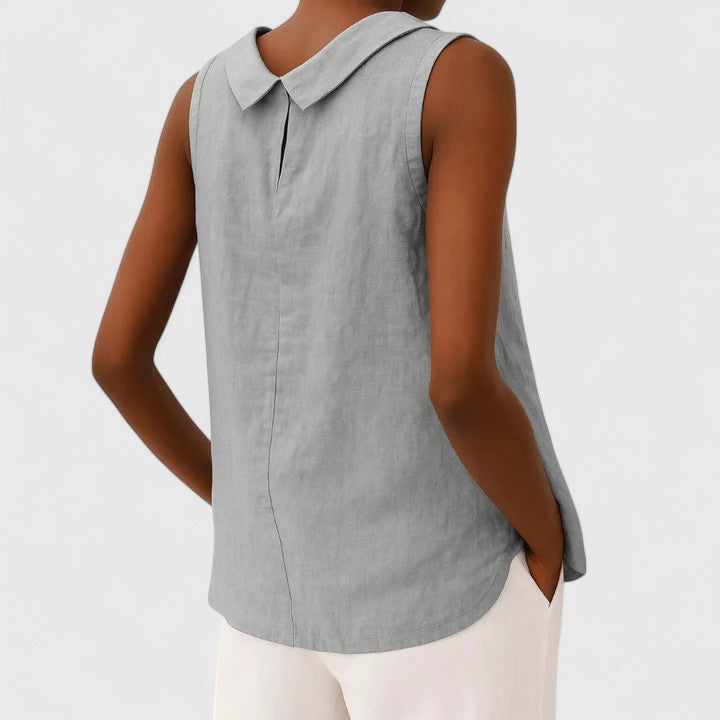 Natálie - Top elegante con cuello alto