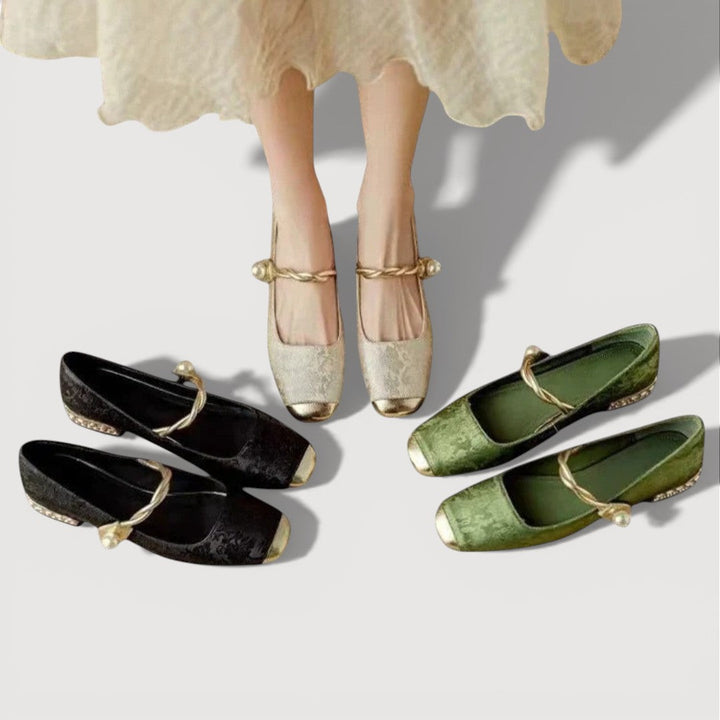 KRYSTAL – Zapatos de tacón bajo vintage