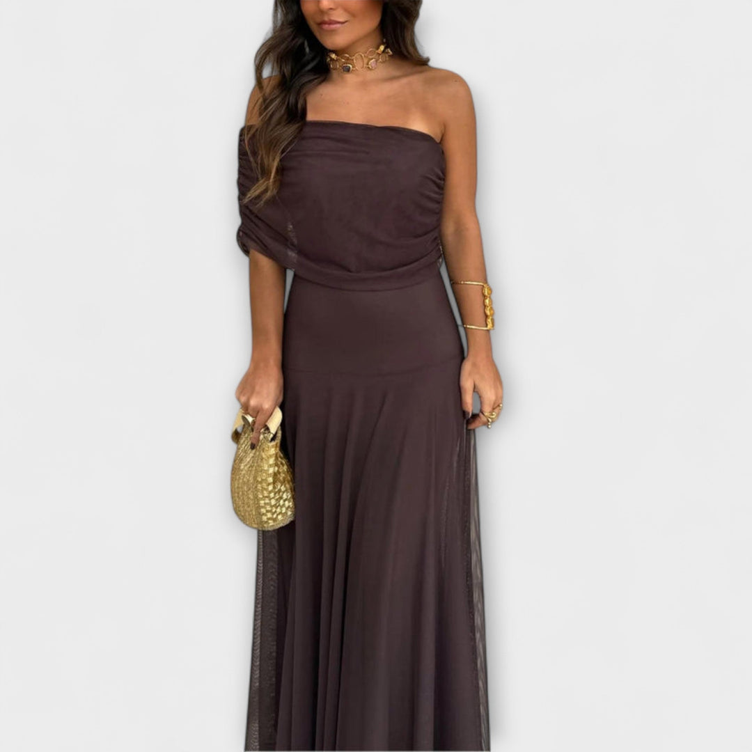 Louka - Toledo vestido maxi de un solo hombro