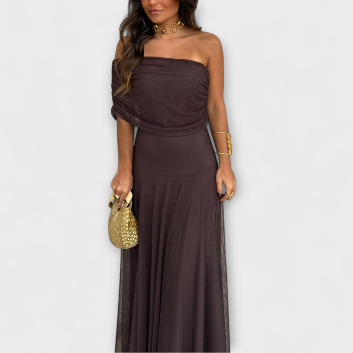 Louka - Toledo vestido maxi de un solo hombro