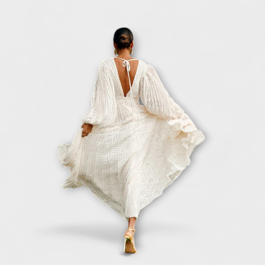 Elsa - Vestidos maxi color crema de Allegory