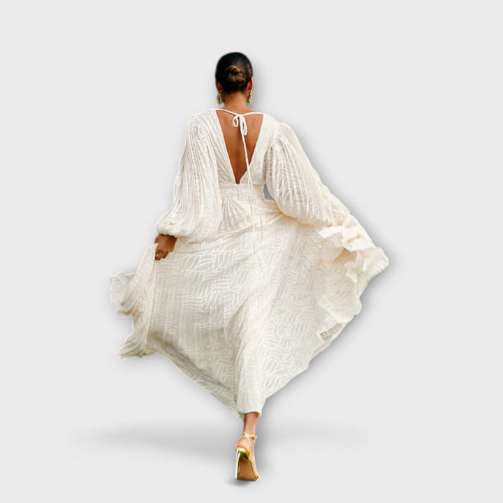 Elsa - Vestidos maxi color crema de Allegory
