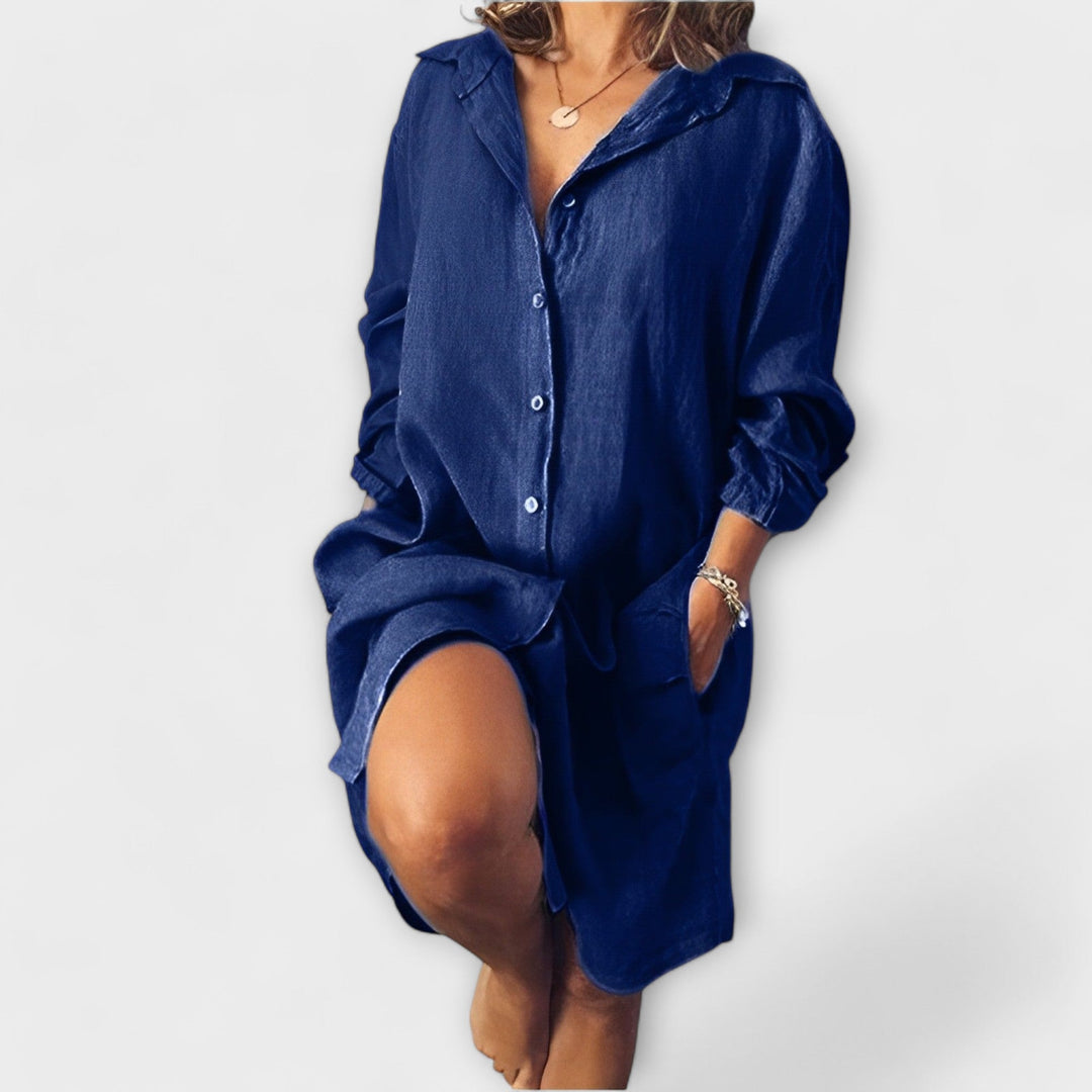 Blusa de lino para uso diario