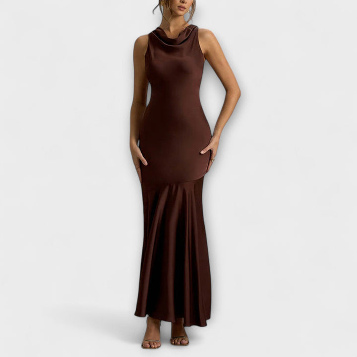 Lennon - Vestidos maxi elegantes de seda