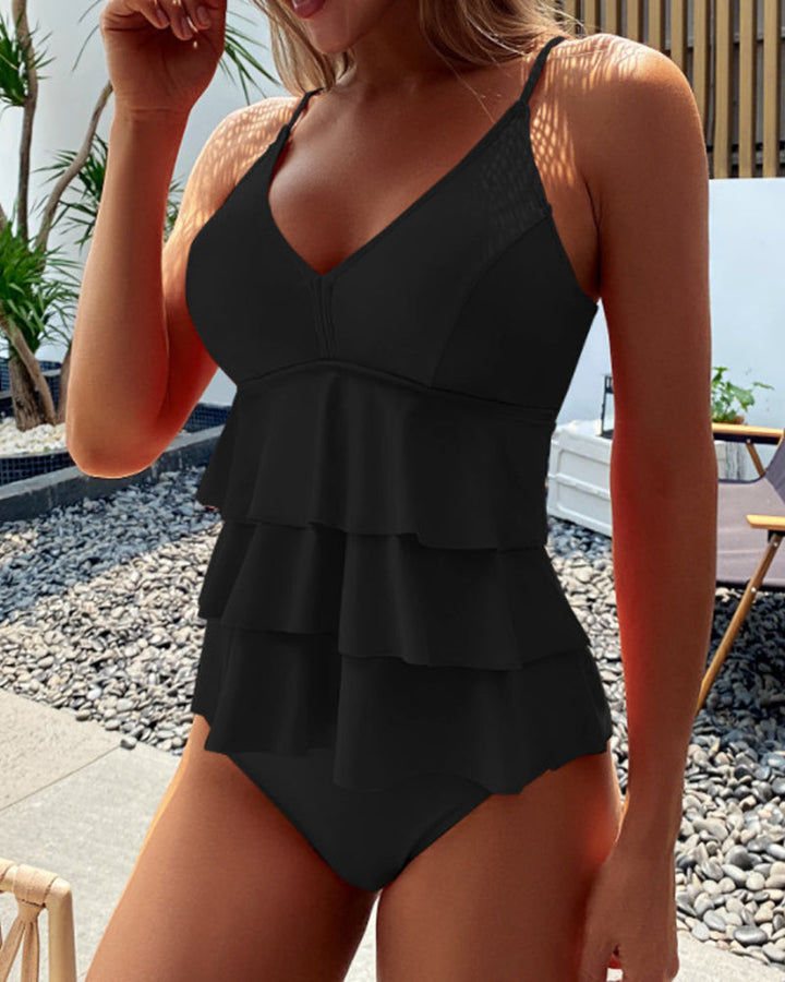 Lia - Bañador Chic con Volantes Elegantes