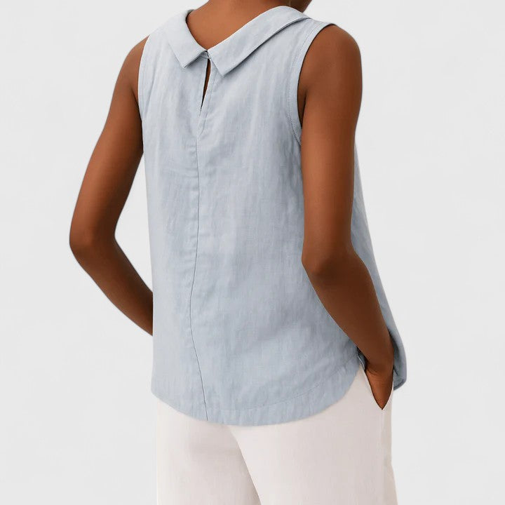 Natálie - Top elegante con cuello alto