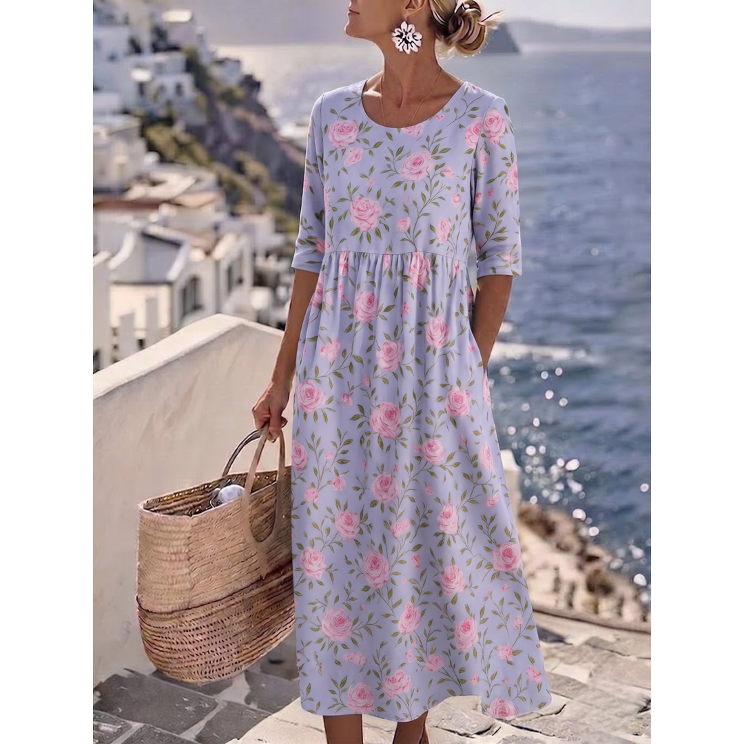 Sophia™ - Elegante Vestido Midi Floral para el Verano