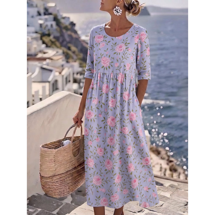 Sophia™ - Elegante Vestido Midi Floral para el Verano
