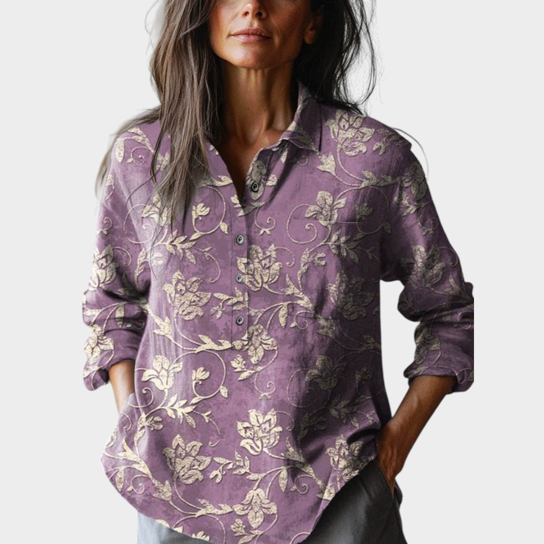 Inara™ | Camisa de lino atemporal con estampado