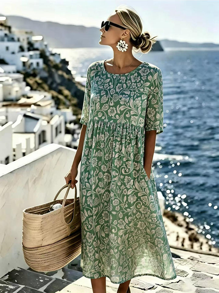 Amelia™ - Elegante Vestido Midi Floral para el Verano