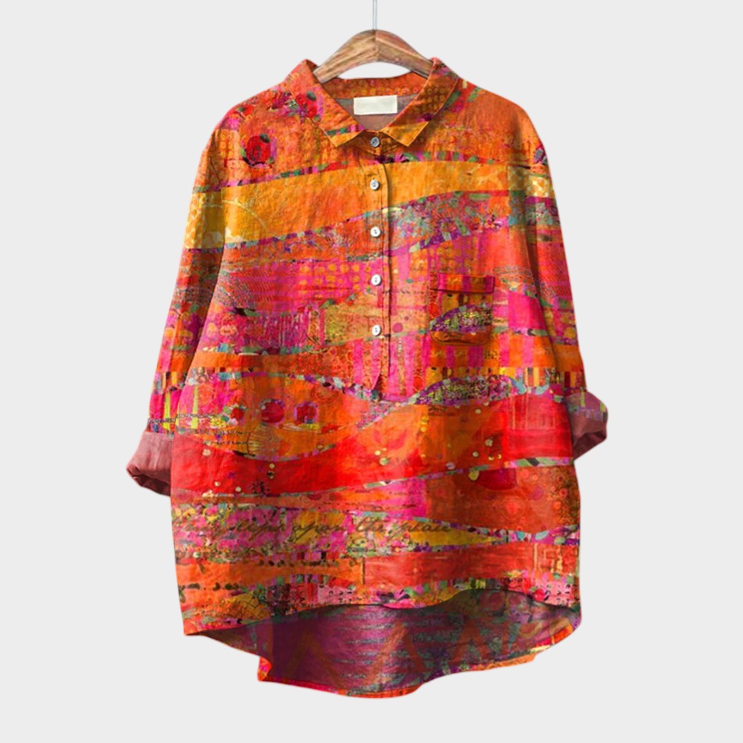 Cosima™ | Camisa de lino elegante con estampado